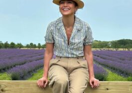 Jennifer Lopez enjoys a bike ride at the Hamptons in floral outfit