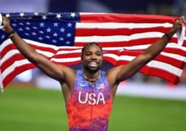 USA’s Noah Lyles wins 1st Olympic gold medal in the 100m final