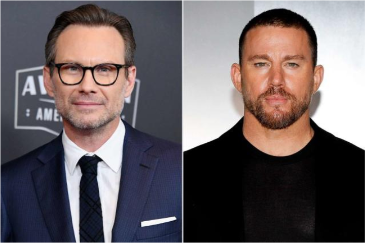 Christian Slater wins against Channing Tatum in push-up
