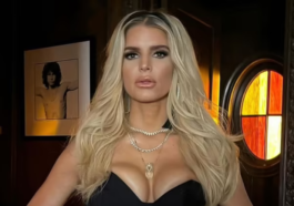 Jessica Simpson Stuns In Vampy Corset And Red Lace Dress