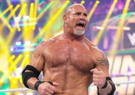 Goldberg seen with a current champion at an event