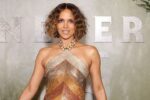Halle Berry stuns in glittering crystal mesh halter dress at 'Never Let Go' world premiere