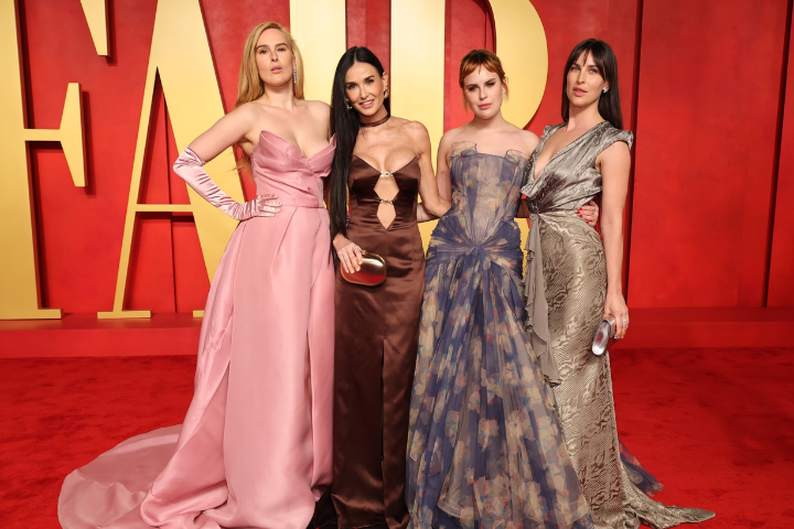 Demi Moore Stuns at Premiere with Daughters