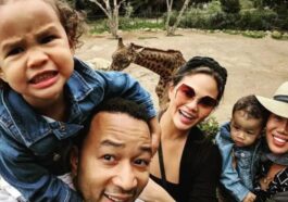 Chrissy Teigen shares photos with her children in LA