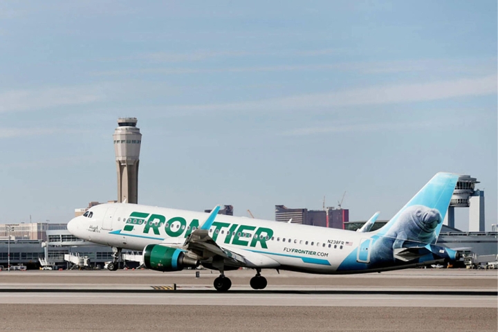 Flames Erupt Under Frontier Plane After Hard Landing in Vegas