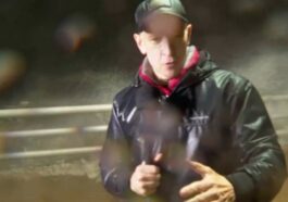 Anderson Cooper struck by flying debris during live reporting