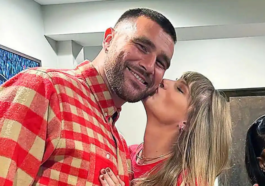 Taylor Swift seen hugging and kissing Travis Kelce at a MLB game