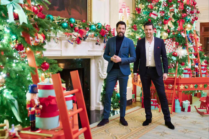 Drew and Jonathan Scott Start Christmas Early with Festive Decor