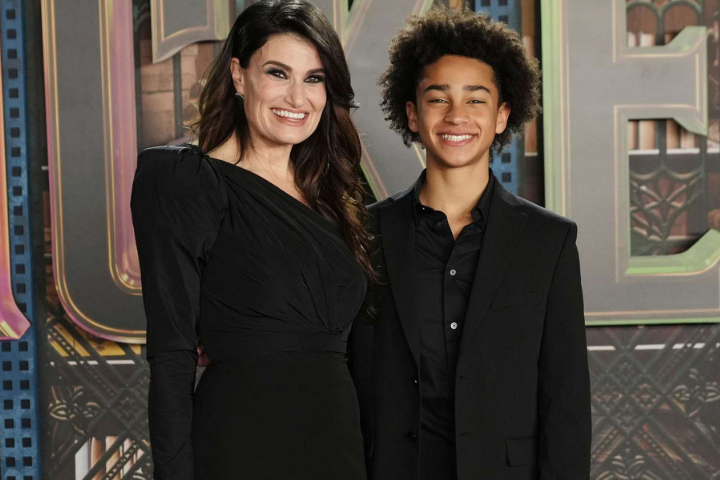 Idina Menzel and Son Walker Shine at Wicked Premiere